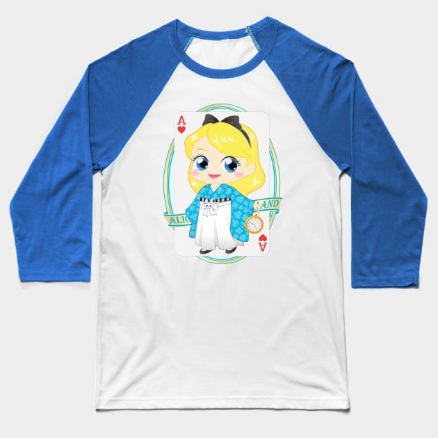 Alice KIMONO style Baseball T-Shirt by AkanesChibiArt